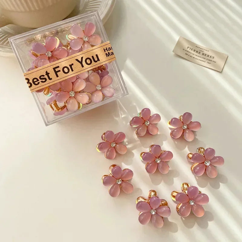 1/10pcs Cute Mini Flower Hairclip Claws
